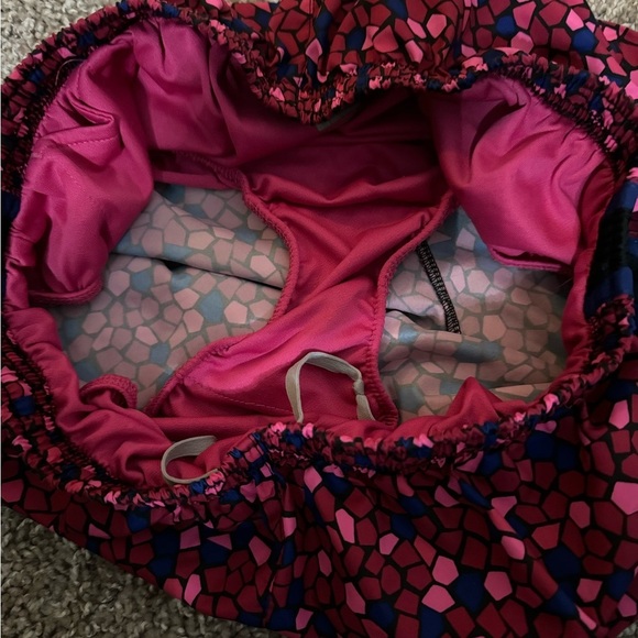 Nike Dri Fit Pink and Blue Pebble Print Logo Shorts - Picture 7 of 7